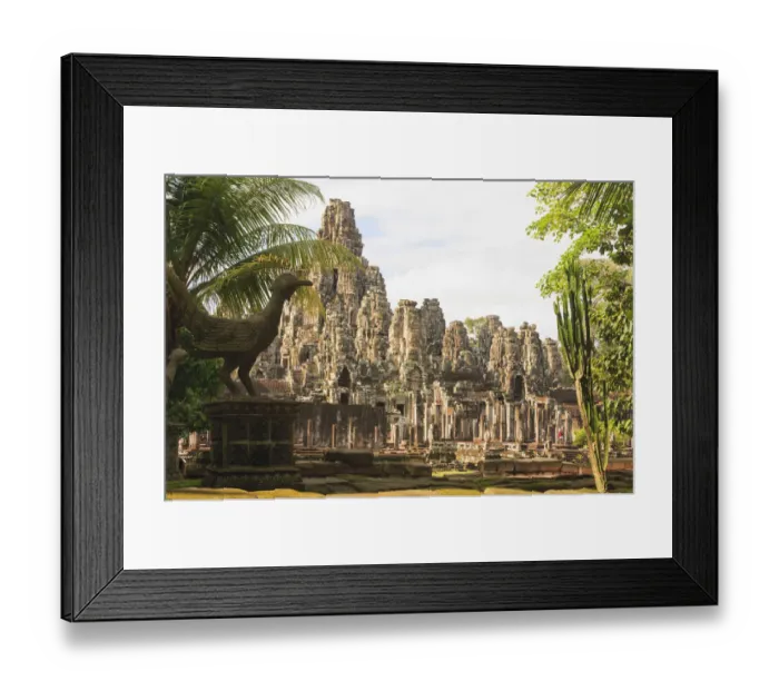 Framed Print : Rock formations and Hindu temple Framed Print : Rock formations and Hindu temple