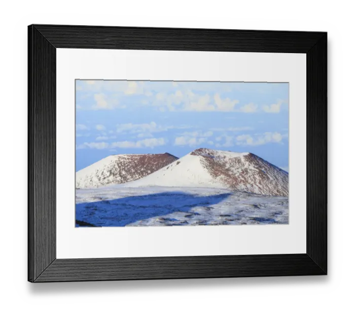 Framed Print : Snowy hilltops and blue sky Framed Print : Snowy hilltops and blue sky