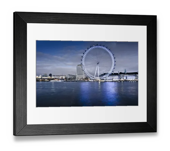 Framed Print : London Eye and River Thames in London Framed Print : London Eye and River Thames in London