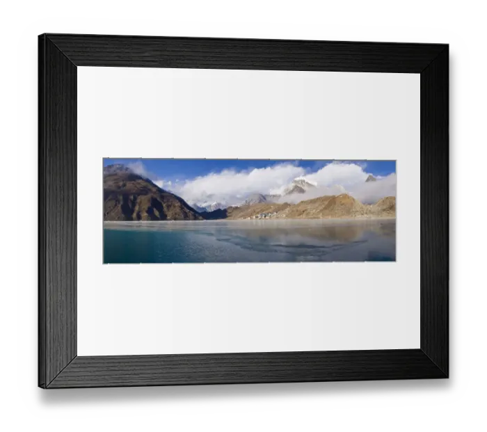 Framed Print : Mountains, fog and still rural lake Framed Print : Mountains, fog and still rural lake