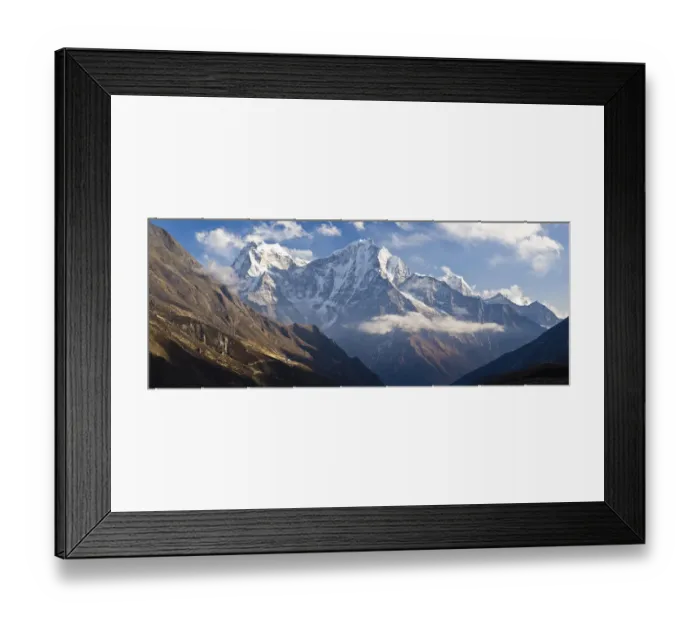 Framed Print : Snowy mountaintop and blue sky Framed Print : Snowy mountaintop and blue sky