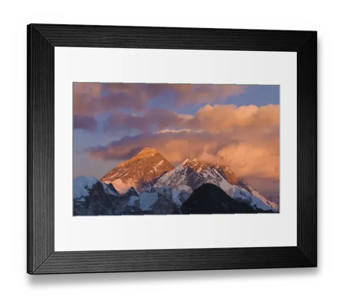 Framed Print : Snowy mountaintops and clouds Framed Print : Snowy mountaintops and clouds