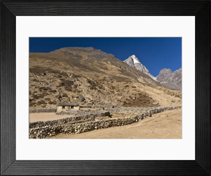 Framed Print : Stone house in dusty mountain valley Framed Print : Stone house in dusty mountain valley