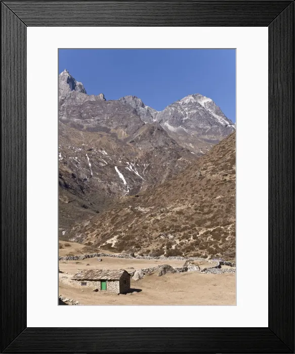 Framed Print : Stone house in dusty mountain valley Framed Print : Stone house in dusty mountain valley