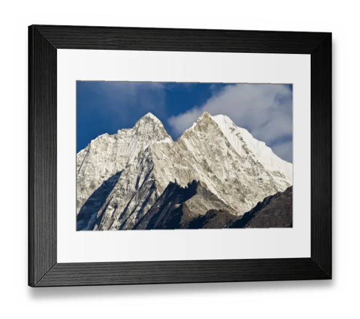 Framed Print : Snowy mountaintops and clouds Framed Print : Snowy mountaintops and clouds