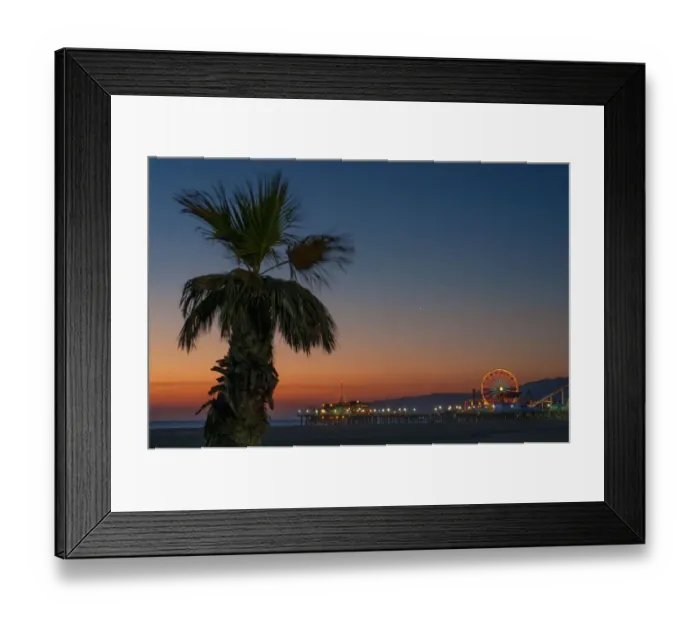 Framed Print : Palm tree on beach at sunset Framed Print : Palm tree on beach at sunset