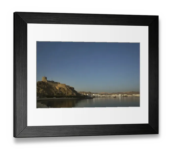 Framed Print : Mountains and Muscat skyline Framed Print : Mountains and Muscat skyline