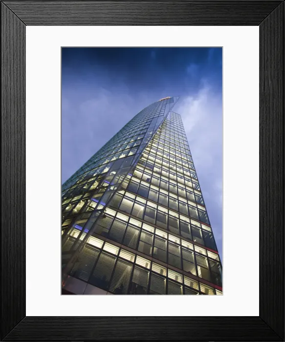 Framed Print : Low angle view of glass skyscraper Framed Print : Low angle view of glass skyscraper