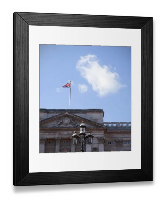 Framed Print : British flag over ornate building Framed Print : British flag over ornate building