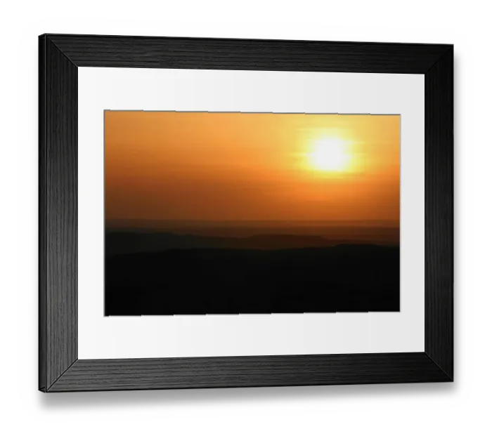 Framed Print : Sunset over rural landscape Framed Print : Sunset over rural landscape