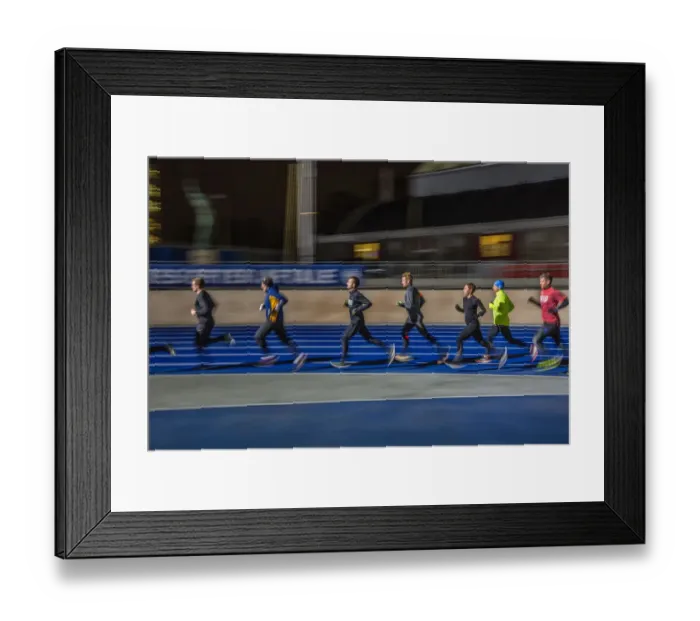 Framed Print : A group of runners training Framed Print : A group of runners training