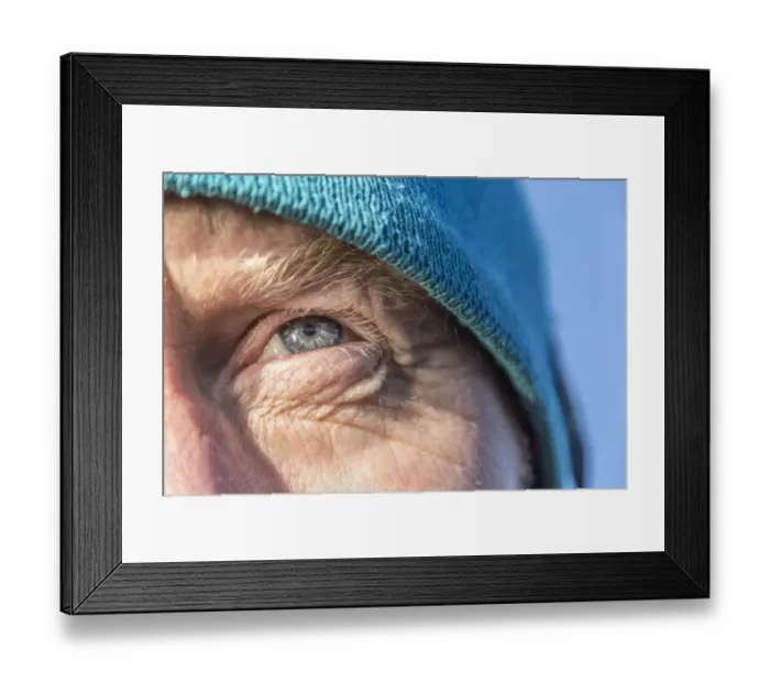 Framed Print : Close up of a mans eye outdoors Framed Print : Close up of a mans eye outdoors