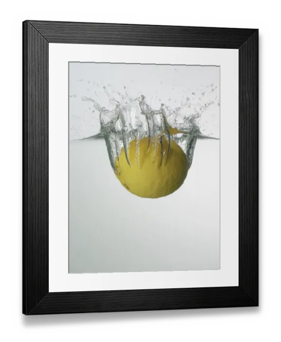 Framed Print : water and lemon slash