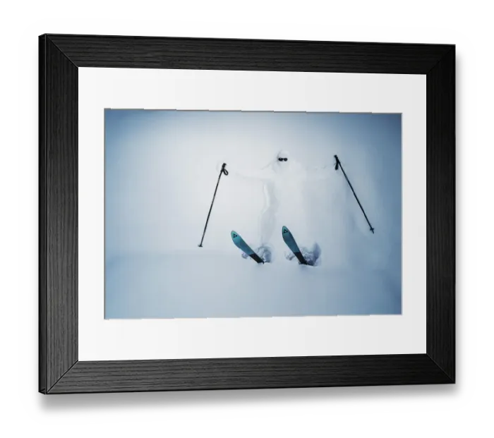 Framed Print : Skier Covered in Snow Framed Print : Skier Covered in Snow