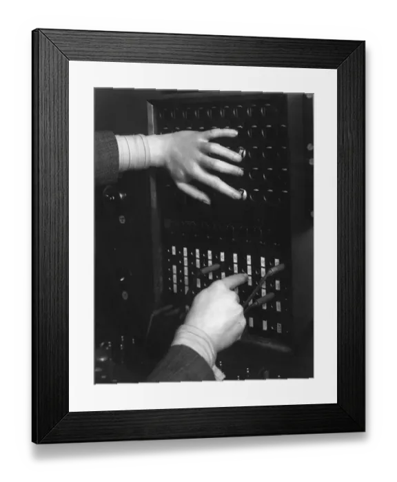 Framed Print : Telephone Hands