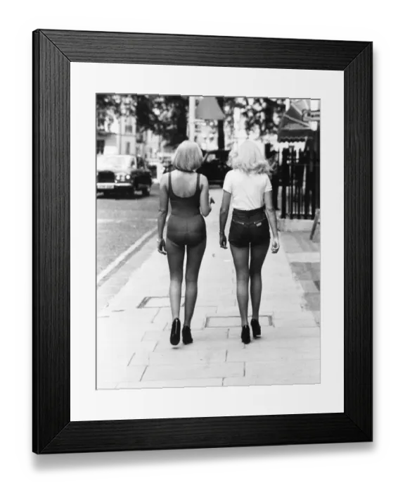 Framed Print : Tights and Shorts 70s Style Framed Print : Tights and Shorts 70s Style