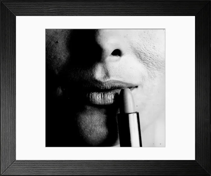 Framed Print : Lipstick being applied Framed Print : Lipstick being applied