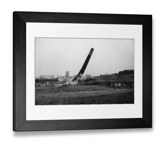 Framed Print : Falling Chimney