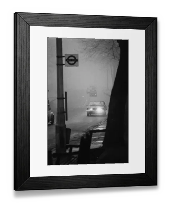 Framed Print : Fog Slows Traffic Framed Print : Fog Slows Traffic