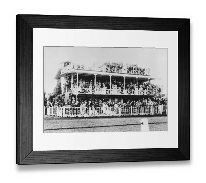 Framed Print : Racegoers In Poona Framed Print : Racegoers In Poona