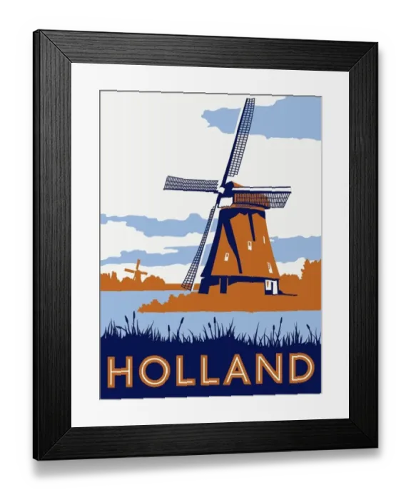  : Vintage Holland Travel Poster