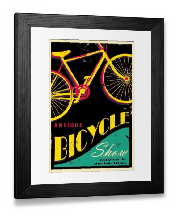 : Antique bicycle poster design template : Antique bicycle poster design template