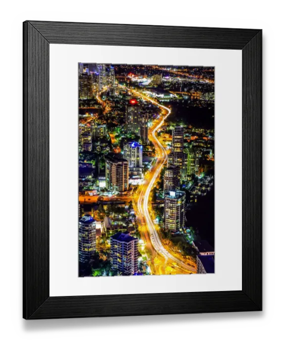 Framed Print : Highway with loads of traffics at night Framed Print : Highway with loads of traffics at night