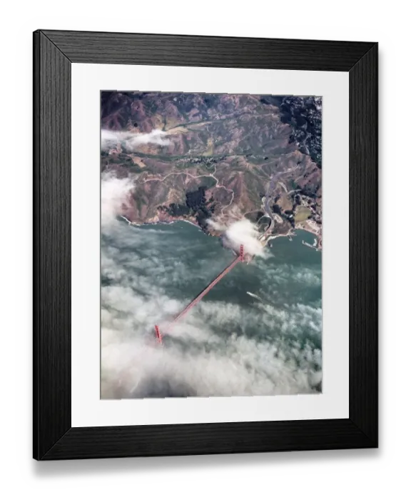 Framed Print : Golden Gate from Above Framed Print : Golden Gate from Above