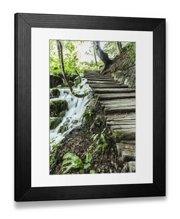 Framed Print : footpath - nationalpark plitzvicer lakes Framed Print : footpath - nationalpark plitzvicer lakes