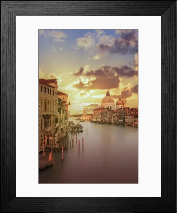 Framed Print : Venice. The Grand Canal at sunset Framed Print : Venice. The Grand Canal at sunset
