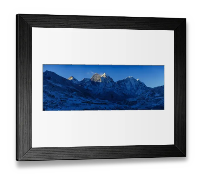 Framed Print : Top of himalayan mountain range with sunrise Framed Print : Top of himalayan mountain range with sunrise