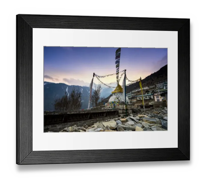 Framed Print : Broken Stupa after earthquake in Nepal 2015 at Nameche barzaar Framed Print : Broken Stupa after earthquake in Nepal 2015 at Nameche barzaar