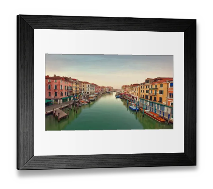 Framed Print : The Grand Canal in Venice in the morning