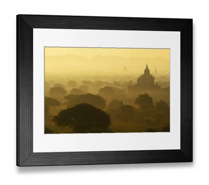 Framed Print : Beautiful pagodas landscape dust time of Old Bagan, Myanmar Framed Print : Beautiful pagodas landscape dust time of Old Bagan, Myanmar