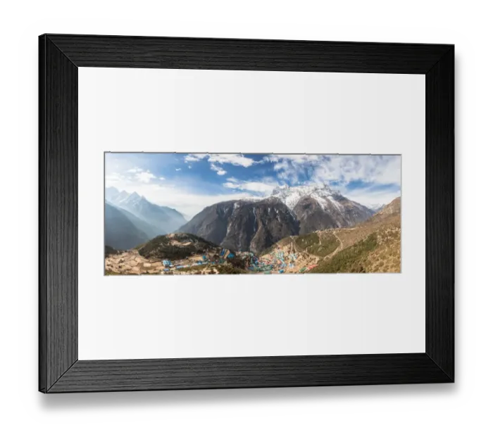 Framed Print : Panorama above Namche bazar village Framed Print : Panorama above Namche bazar village