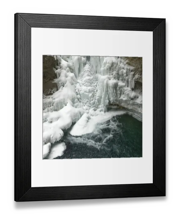 Framed Print : Frozen waterfall in Johnston Canyon, Banff National Park