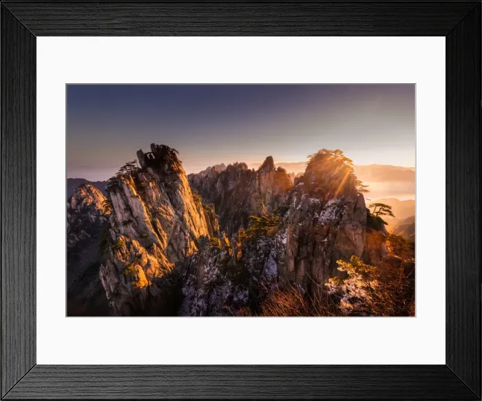 Framed Print : Mt. Huangshan in Anhui, China Framed Print : Mt. Huangshan in Anhui, China