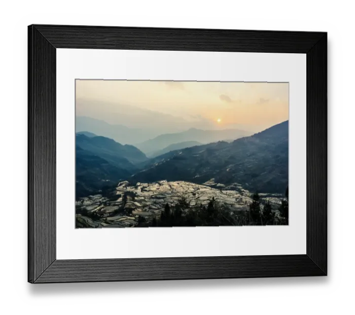 Framed Print : Rice terrace at Yuanyang. Yunnan. China Framed Print : Rice terrace at Yuanyang. Yunnan. China