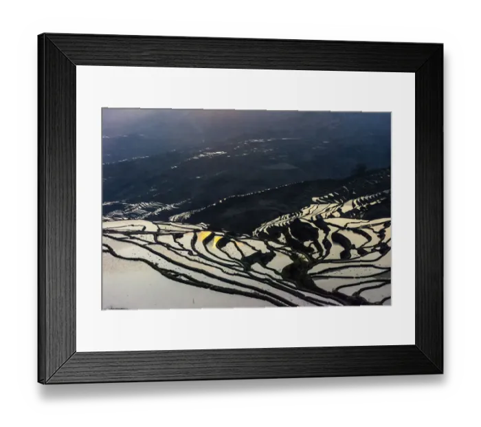 Framed Print : Rice terrace at Yuanyang. Yunnan. China