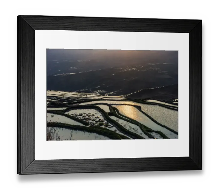 Framed Print : Rice terrace at Yuanyang. Yunnan. China