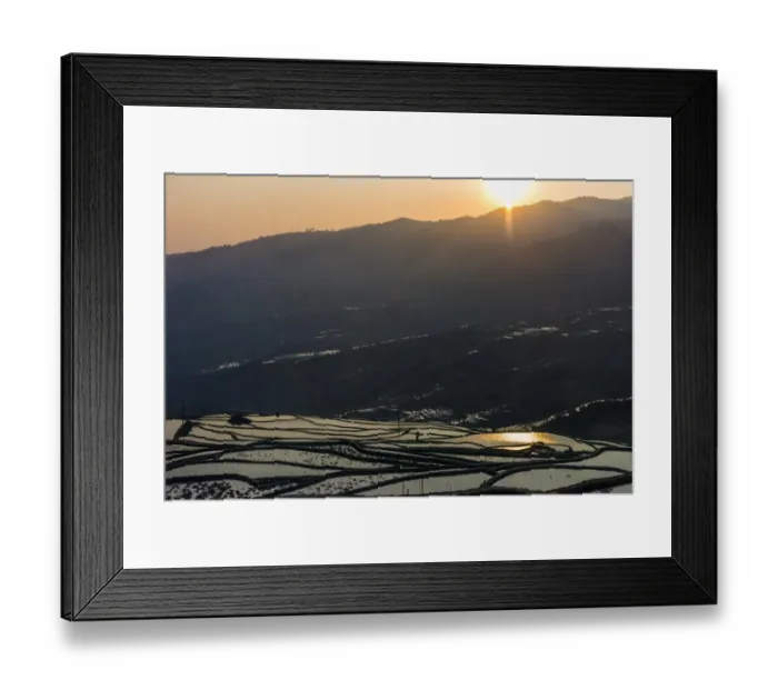 Framed Print : Rice terrace at Yuanyang. Yunnan. China Framed Print : Rice terrace at Yuanyang. Yunnan. China