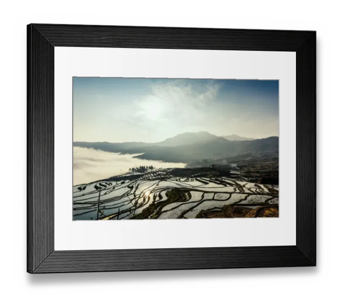 Framed Print : Rice terrace at Yuanyang. Yunnan. China Framed Print : Rice terrace at Yuanyang. Yunnan. China