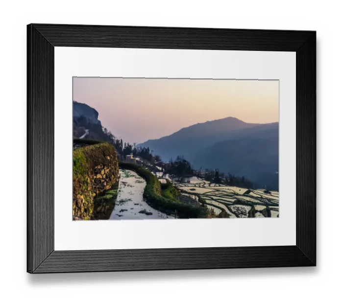 Framed Print : Rice terrace at Yuanyang. Yunnan. China