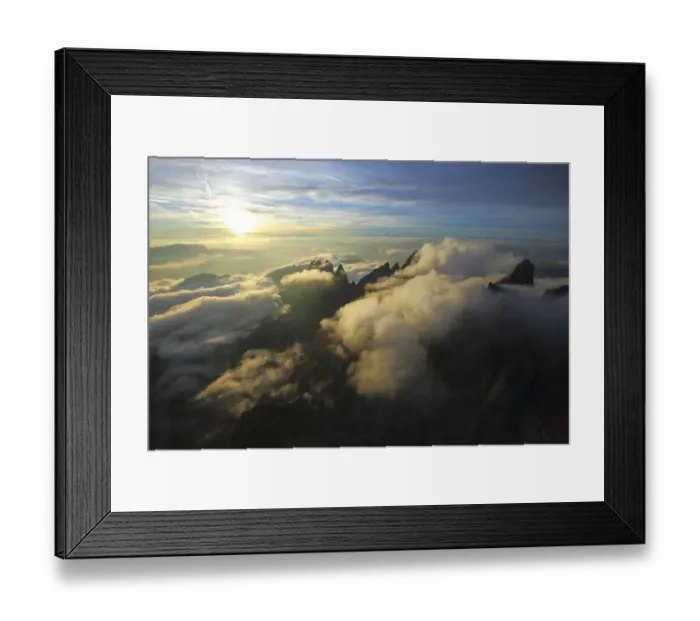 Framed Print : Aerial view of Odle South Tyrol Italy Framed Print : Aerial view of Odle South Tyrol Italy
