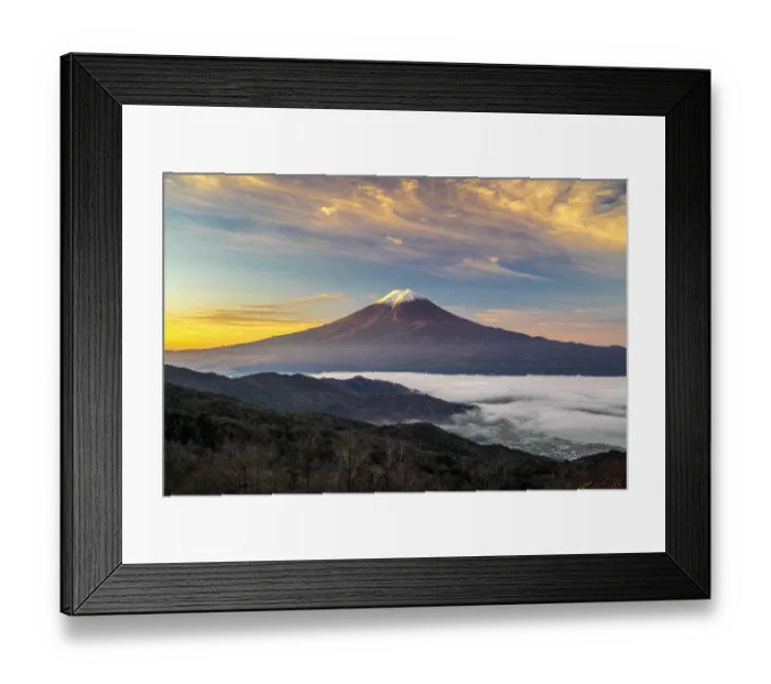 Framed Print : Colorful Morning above the clouds