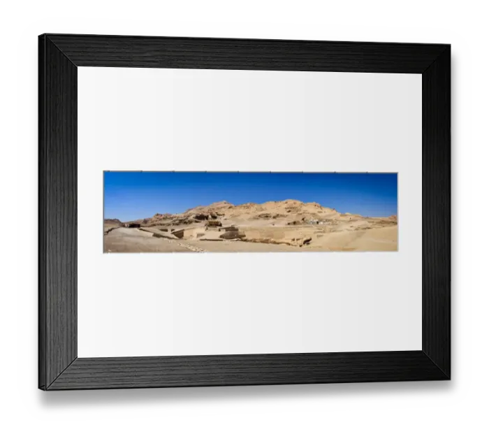 Framed Print : Panormaic view of the Valley of the Nobles in Luxor Framed Print : Panormaic view of the Valley of the Nobles in Luxor
