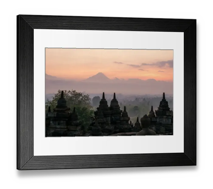 Framed Print : Borobudur sunrise Framed Print : Borobudur sunrise