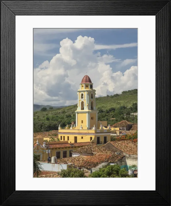 Framed Print : Church in a colonial town
