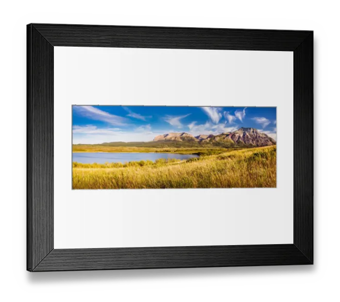 Framed Print : Panorama of Maskinonge Lake at Waterton Lakes National Park in Canada Framed Print : Panorama of Maskinonge Lake at Waterton Lakes National Park in Canada