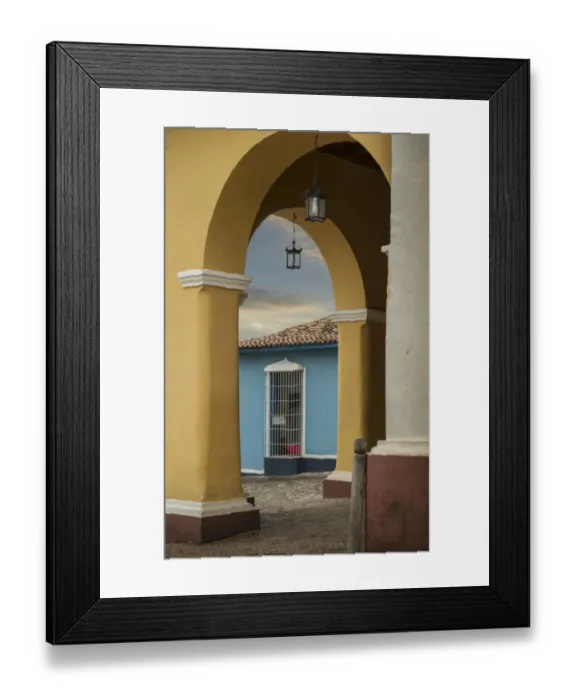 Framed Print : Colonial arcade in Trinidad de Cuba Framed Print : Colonial arcade in Trinidad de Cuba
